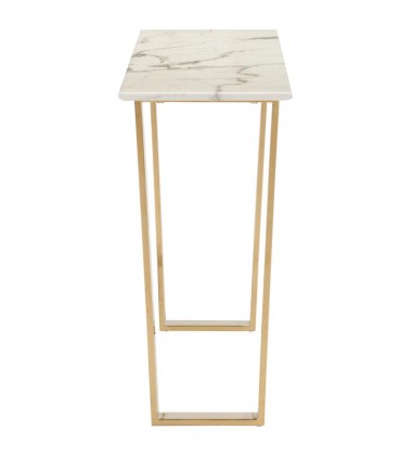  Atlas Console Table Stone & Gold (100654) - Zuo Modern