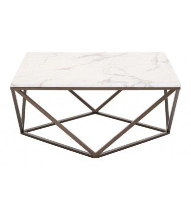  Tintern Coffee Table Stone & A. Brass (100657) - Zuo Modern