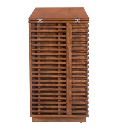  Linea Bar Cabinet Walnut (100670) - Zuo Modern