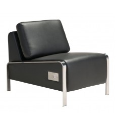  Thor Armless Chair Black (100680) - Zuo Modern