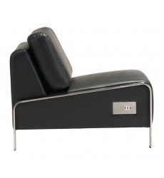  Thor Armless Chair Black (100680) - Zuo Modern