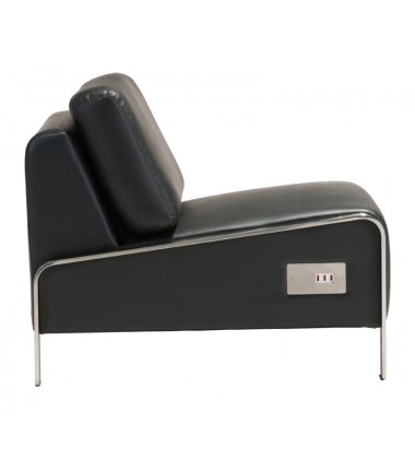  Thor Armless Chair Black (100680) - Zuo Modern