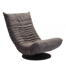  Down Low Swivel Chair Gray (100682) - Zuo Modern