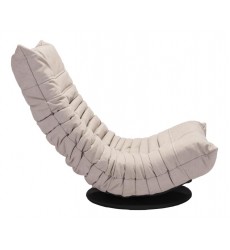  Down Low Swivel Chair Beige (100683) - Zuo Modern