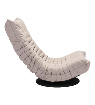  Down Low Swivel Chair Beige (100683) - Zuo Modern