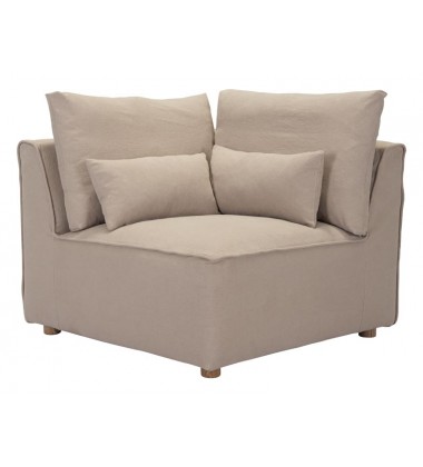  California Corner Chair Stone (100704) - Zuo Modern