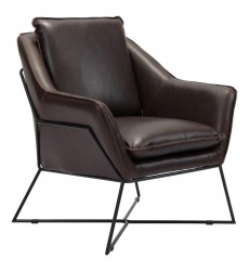 Lincoln Lounge Chair Brown (100726) - Zuo Modern  Lincoln Lounge Chair Brown (100726) - Zuo Modern