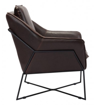  Lincoln Lounge Chair Brown (100726) - Zuo Modern
