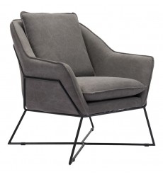  Lincoln Lounge Chair Gray (100727) - Zuo Modern