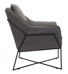  Lincoln Lounge Chair Gray (100727) - Zuo Modern