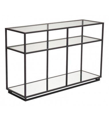  Kure Console Table-Distressed Black (100752) - Zuo Modern