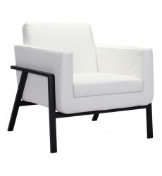  Homestead Lounge Chair White Pu (100766) - Zuo Modern