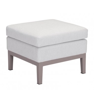  Ojai Ottoman Champagne White (100789) - Zuo Modern