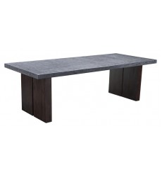  Windsor Dining Table Cement & Natural (100800) - Zuo Modern