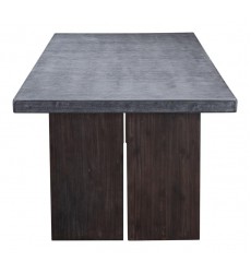  Windsor Dining Table Cement & Natural (100800) - Zuo Modern