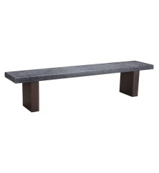  Windsor Bench Cement & Natural (100801) - Zuo Modern