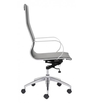  Glider High Back Office Chair Gray (100834) - Zuo Modern