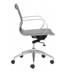  Glider Low Back Office Chair Gray (100835) - Zuo Modern