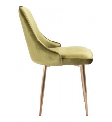  Merritt Dining Chair Green Velvet (100840) - Zuo Modern