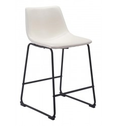  Smart Counter Chair Distressed White (100843) - Zuo Modern