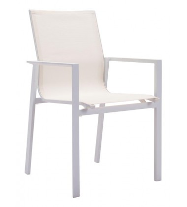  Mayakoba Dining Arm Chair White (100883) - Zuo Modern