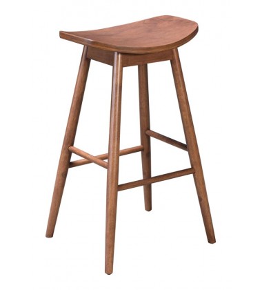 Trinity Barstool Walnut (100951) - Zuo Modern  Trinity Barstool Walnut (100951) - Zuo Modern