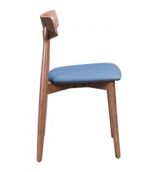  Newman Dining Chair Walnut & Ink Blue (100978) - Zuo Modern