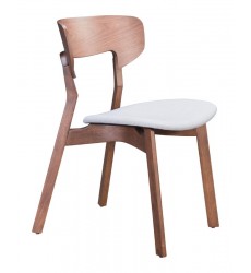  Russell Dining Chair Walnut & Light Gray (100979) - Zuo Modern
