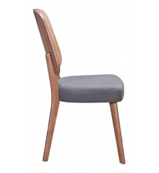  Alberta Dining Chair Walnut & Dark Gray (100981) - Zuo Modern