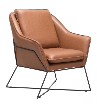 Lincoln Lounge Chair Saddle (101002) - Zuo Modern