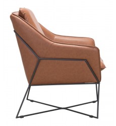 Lincoln Lounge Chair Saddle (101002) - Zuo Modern  Lincoln Lounge Chair Saddle (101002) - Zuo Modern