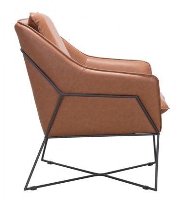  Lincoln Lounge Chair Saddle (101002) - Zuo Modern