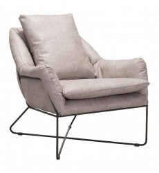  Finn Lounge Chair Distressed Gray (101003) - Zuo Modern