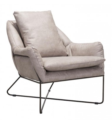 Finn Lounge Chair Distressed Gray (101003) - Zuo Modern