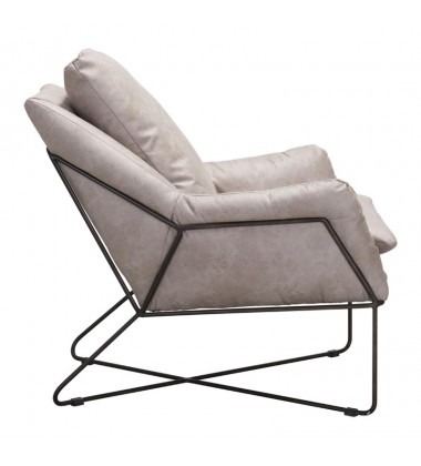  Finn Lounge Chair Distressed Gray (101003) - Zuo Modern