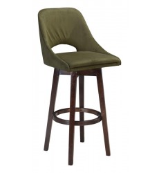 Ashmore Bar Chair Emerald Green (101011) - Zuo Modern