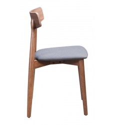  Newman Dining Chair Walnut & Dark Gray (101013) - Zuo Modern