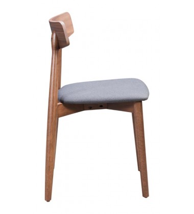  Newman Dining Chair Walnut & Dark Gray (101013) - Zuo Modern