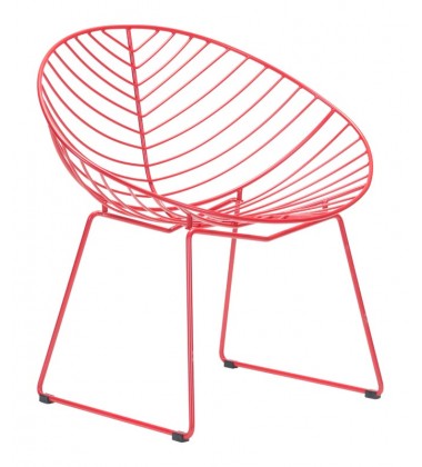 Hyde Outdoor Lounge Chair Red (101028) - Zuo Modern  Hyde Outdoor Lounge Chair Red (101028) - Zuo Modern