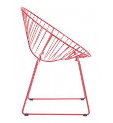  Hyde Outdoor Lounge Chair Red (101028) - Zuo Modern
