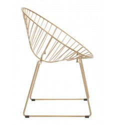  Hyde Outdoor Lounge Chair Gold (101029) - Zuo Modern