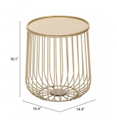 Gilbert Side Table Gold (101032) - Zuo Modern  Gilbert Side Table Gold (101032) - Zuo Modern