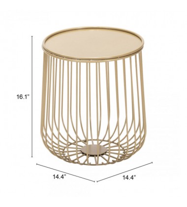 Gilbert Side Table Gold (101032) - Zuo Modern  Gilbert Side Table Gold (101032) - Zuo Modern