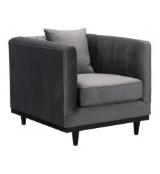  Garland Arm Chair Gray Velvet (101045) - Zuo Modern