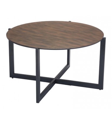  Hastings Coffee Table Rust & Matt Black (101073) - Zuo Modern