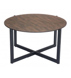  Hastings Coffee Table Rust & Matt Black (101073) - Zuo Modern