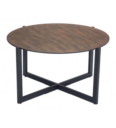  Hastings Coffee Table Rust & Matt Black (101073) - Zuo Modern