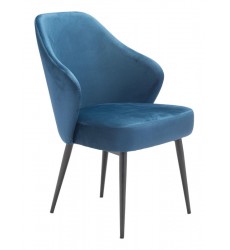  Savon Dining Chair Navy Velvet (101074) - Zuo Modern