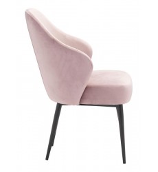  Savon Dining Chair Light Pink Velvet (101076) - Zuo Modern