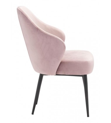  Savon Dining Chair Light Pink Velvet (101076) - Zuo Modern